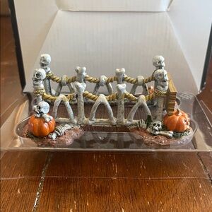 Lemax Bone Bridge with Pumpkins